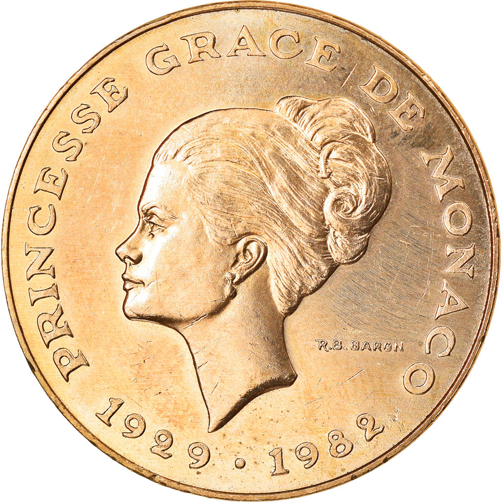 Coin, Monaco, Rainier III, 10 Francs, 1982, EF(40-45), Copper-Nickel-Aluminum