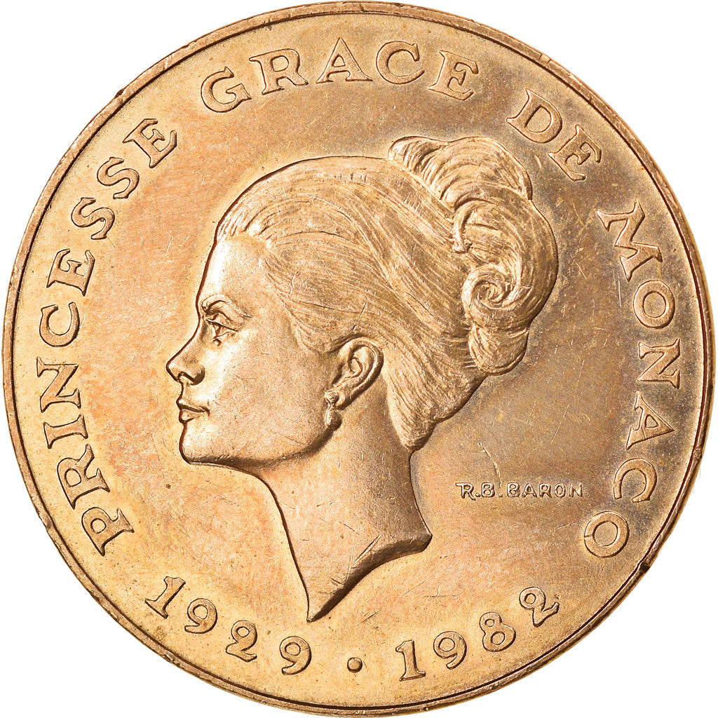 Moneta, Monaco, Rainier III, 10 Francs, 1982, EF(40-45), Miedź-Nikel-Aluminium