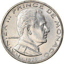 Coin, Monaco, Rainier III, 1/2 Franc, 1976, AU(50-53), Nickel, KM:145