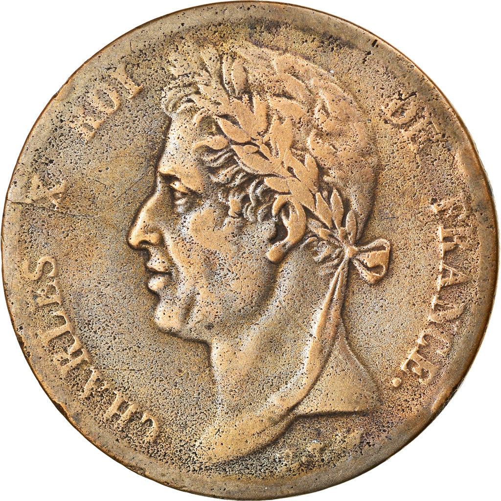 Monnaie, Colonies françaises, Charles X, 5 Centimes, 1830, Paris, TB, Bronze