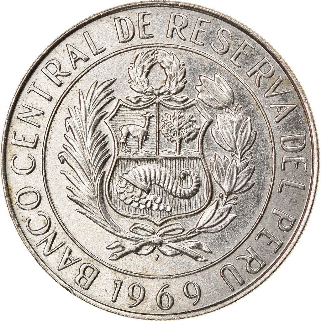 Coin, Peru, 10 Soles, 1969, Lima, EF(40-45), Gold, KM:236