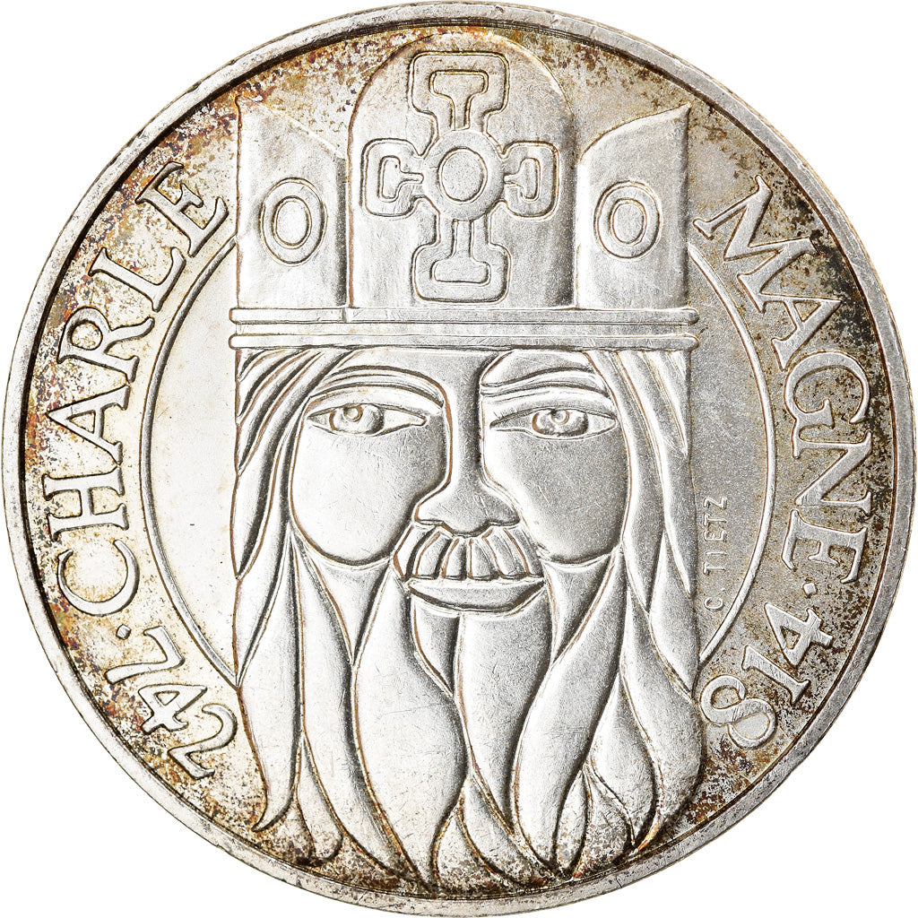 Moneta, Francia, Charlemagne, 100 Francs, 1990, BB, Argento, KM:982, Gadoury:905