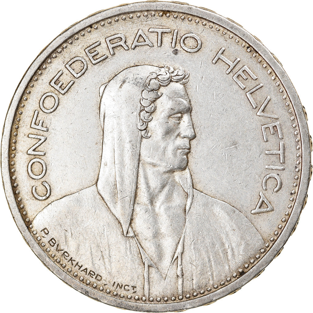 Coin, Switzerland, 5 Francs, 1931, Bern, EF(40-45), Silver, KM:40