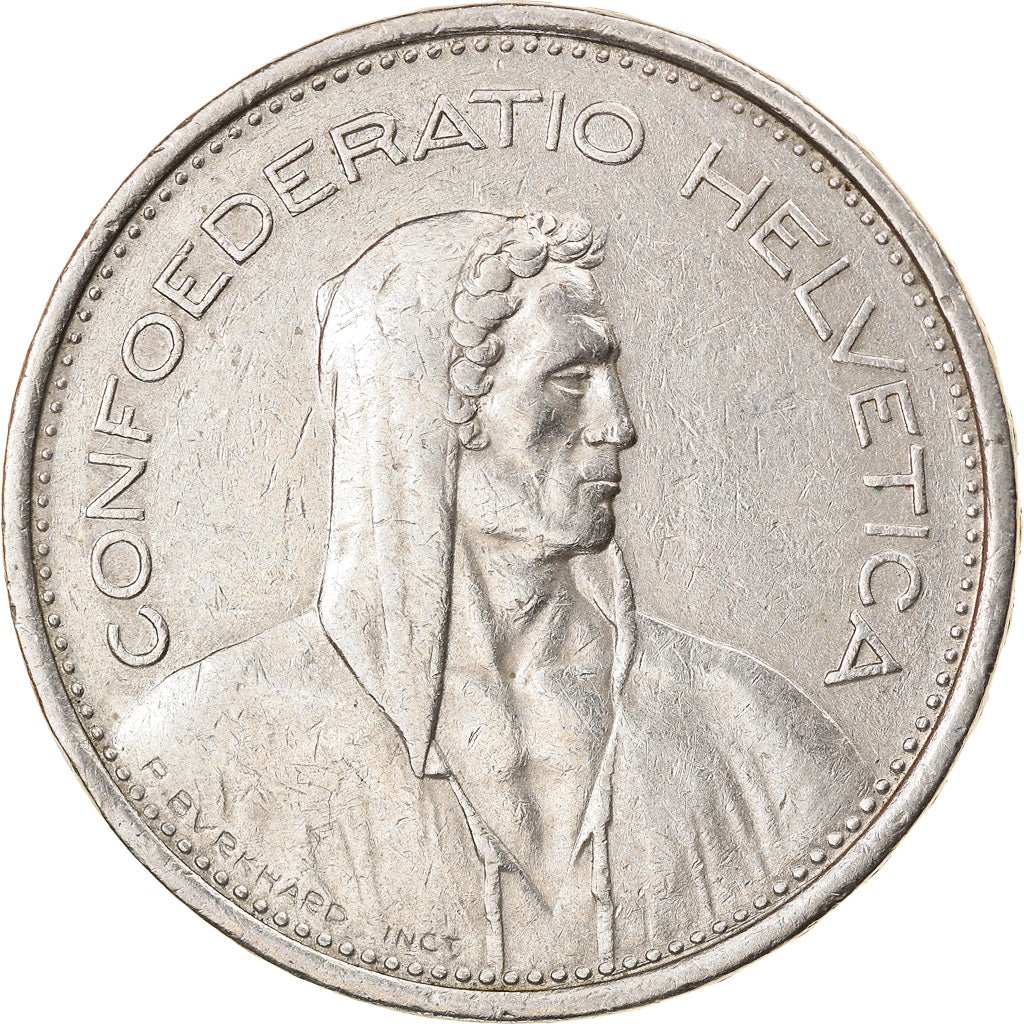 Coin, Switzerland, 5 Francs, 1968, Bern, EF(40-45), Copper-nickel, KM:40a.1