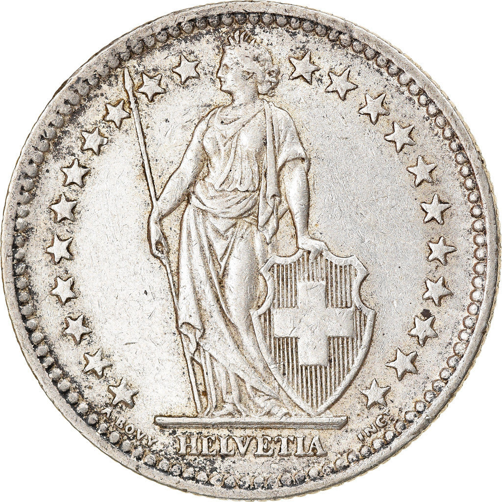 Coin, Switzerland, 2 Francs, 1948, Bern, EF(40-45), Silver, KM:21