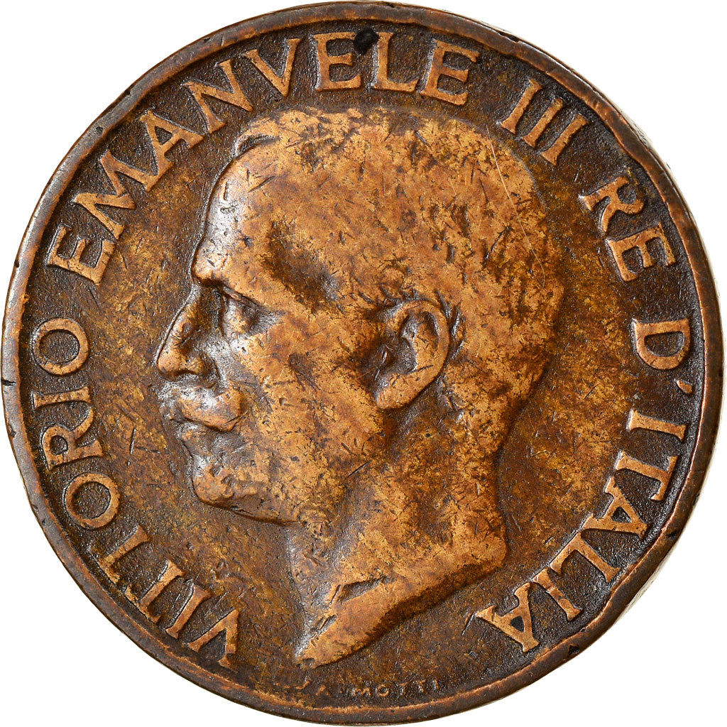 Coin, Italy, Vittorio Emanuele III, 10 Centesimi, 1922, Rome, EF(40-45), Bronze