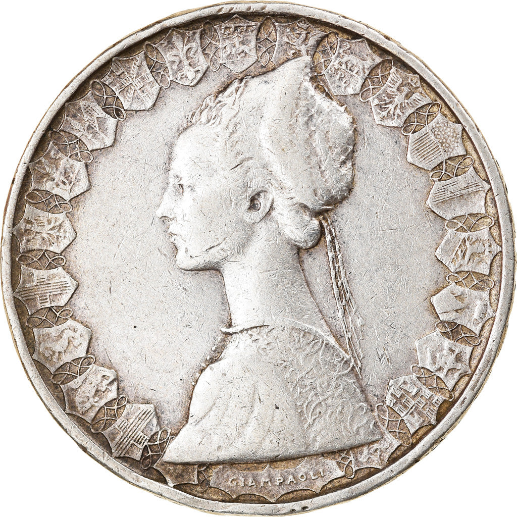 Coin, Italy, 500 Lire, 1959, Rome, EF(40-45), Silver, KM:98