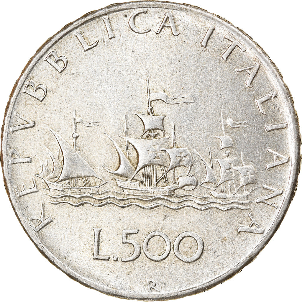 Coin, Italy, 500 Lire, 1965, Rome, AU(50-53), Silver, KM:98