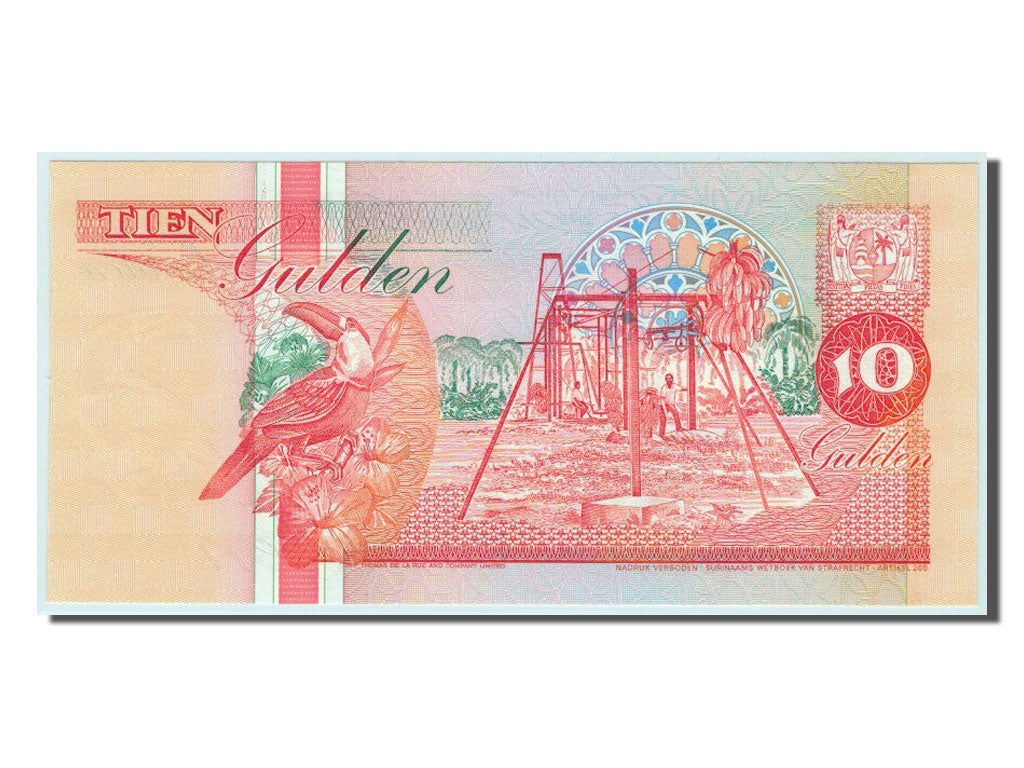Banconote, Suriname, 10 Gulden, 1991, FDS