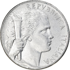 Coin, Italy, 5 Lire, 1948, Rome, AU(50-53), Aluminum, KM:89