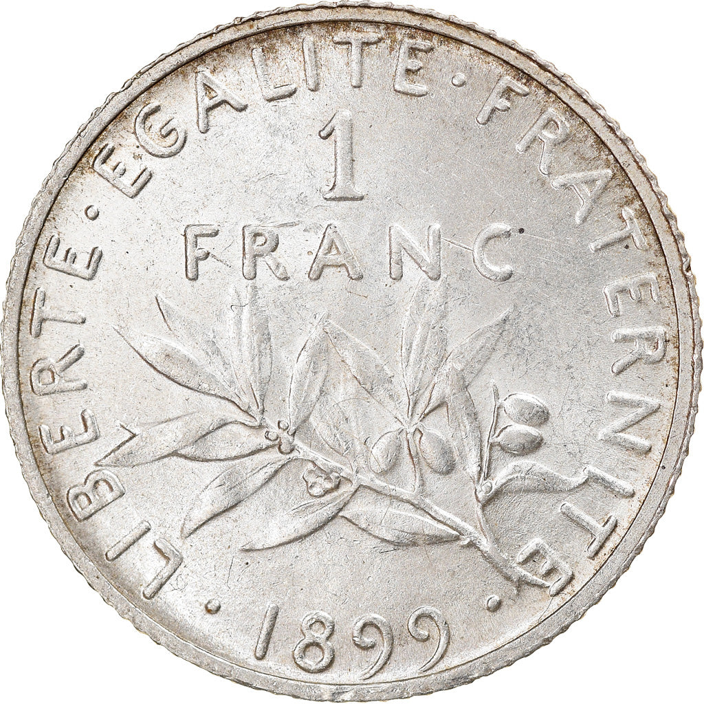 Coin, France, Semeuse, Franc, 1899, Paris, AU(55-58), Silver, KM:844.1