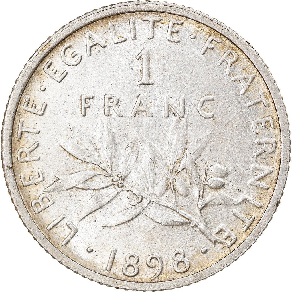 Coin, France, Semeuse, Franc, 1898, Paris, EF(40-45), Silver, KM:844.1