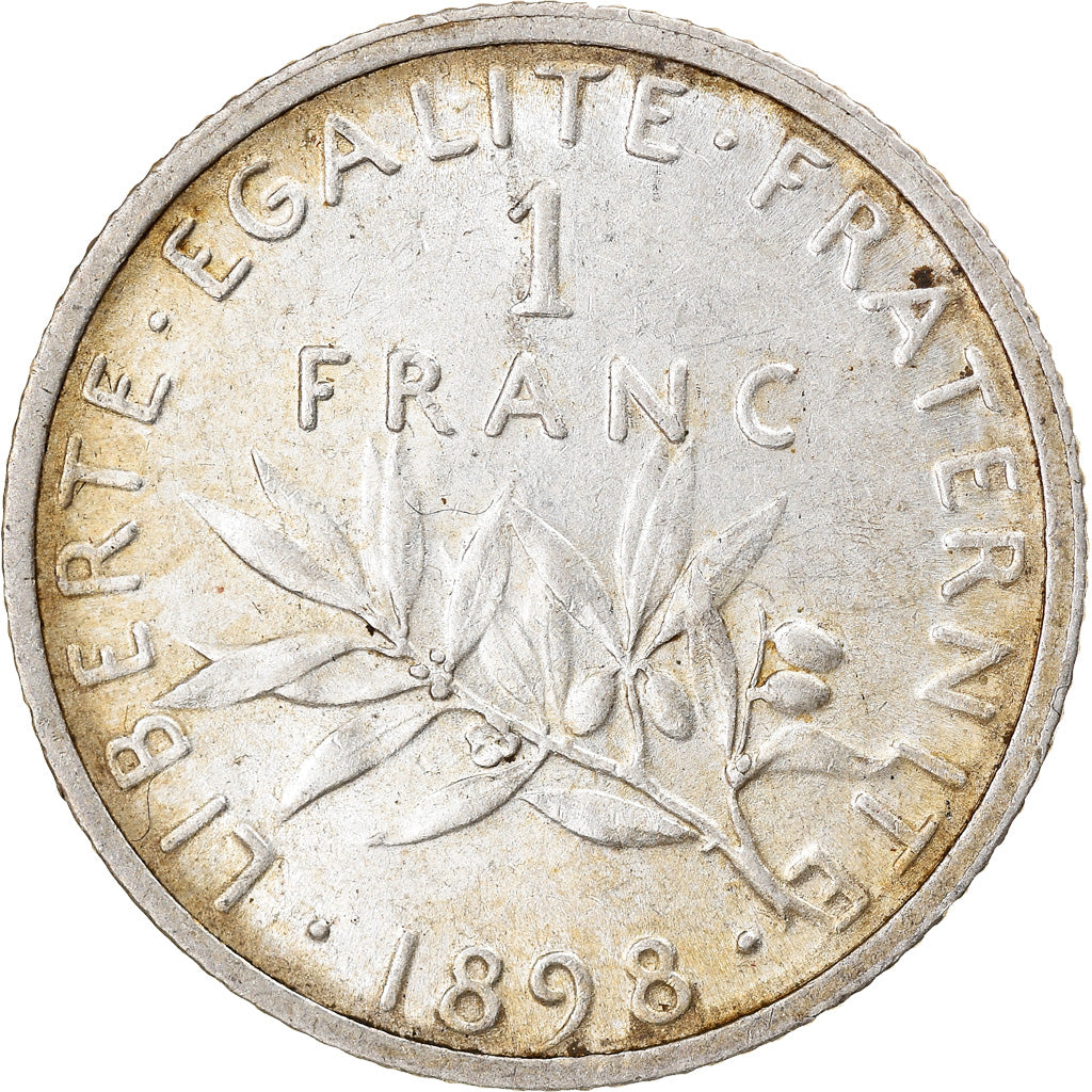 Coin, France, Semeuse, Franc, 1898, Paris, EF(40-45), Silver, KM:844.1