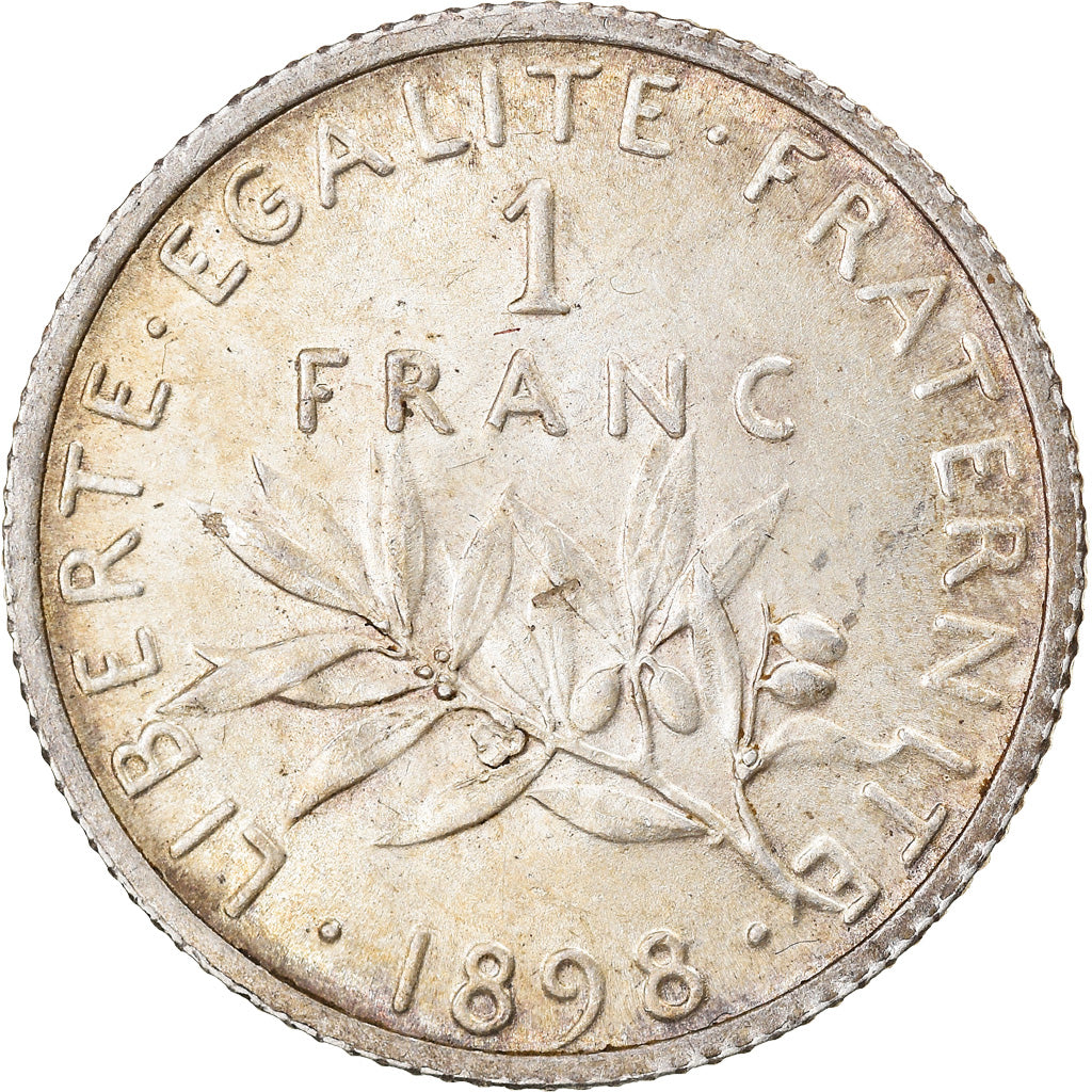 Moneda, Francia, Semeuse, Franc, 1898, Paris, MBC, Plata, KM:844.1, Gadoury:467