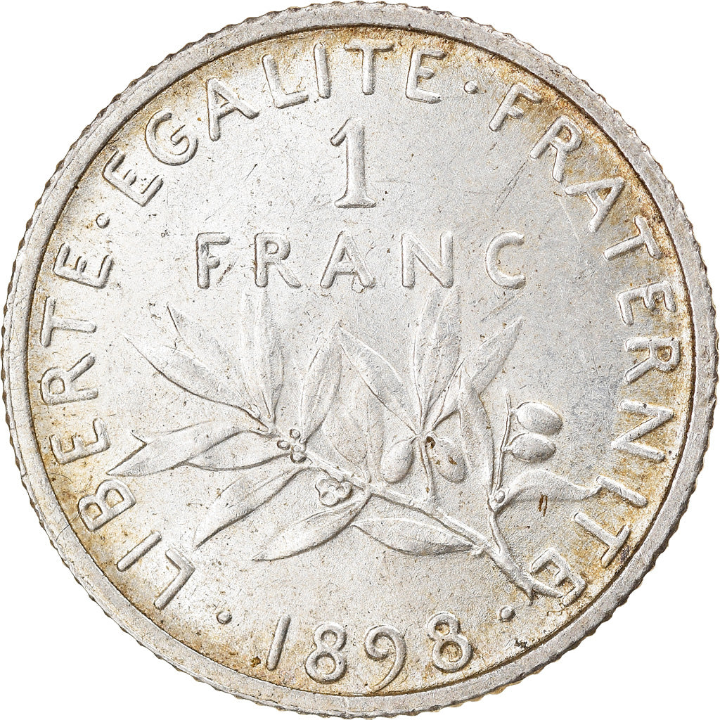 Coin, France, Semeuse, Franc, 1898, Paris, EF(40-45), Silver, KM:844.1