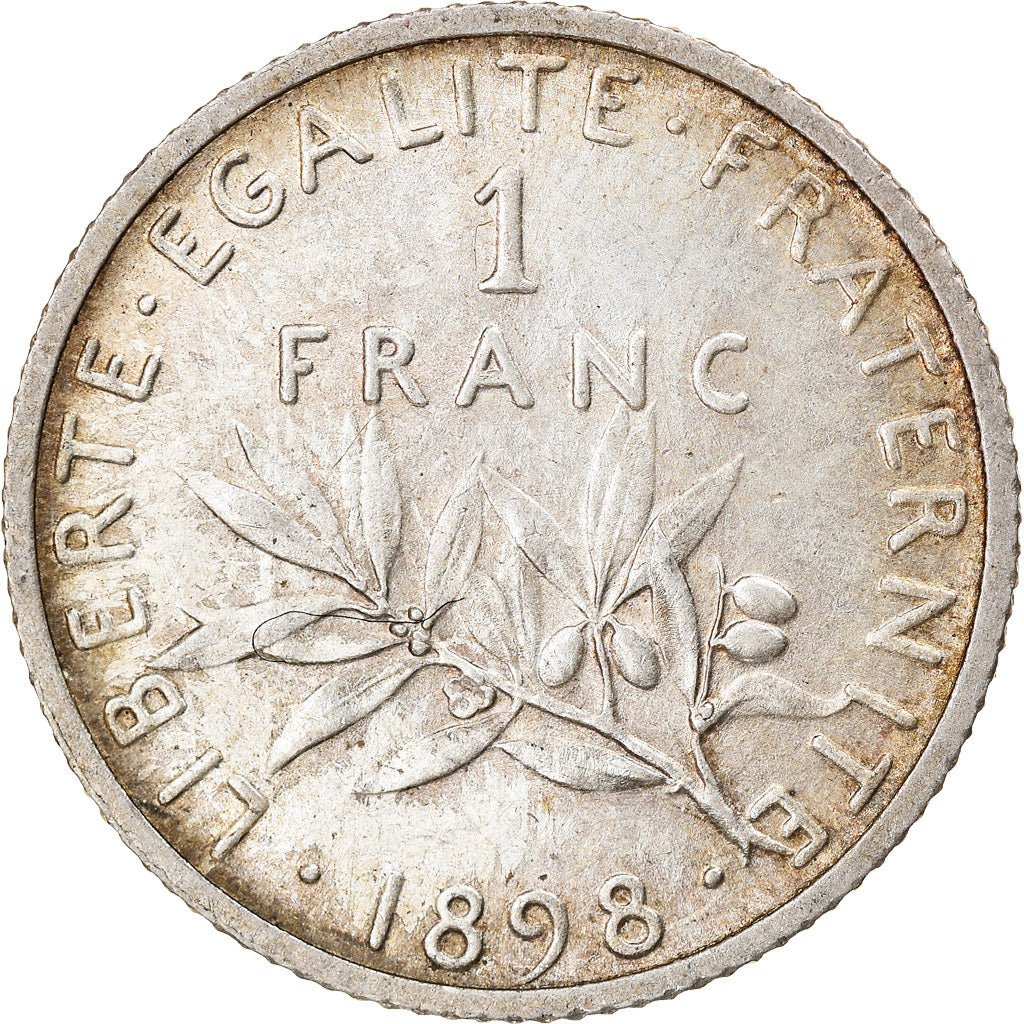 Coin, France, Semeuse, Franc, 1898, Paris, EF(40-45), Silver, KM:844.1
