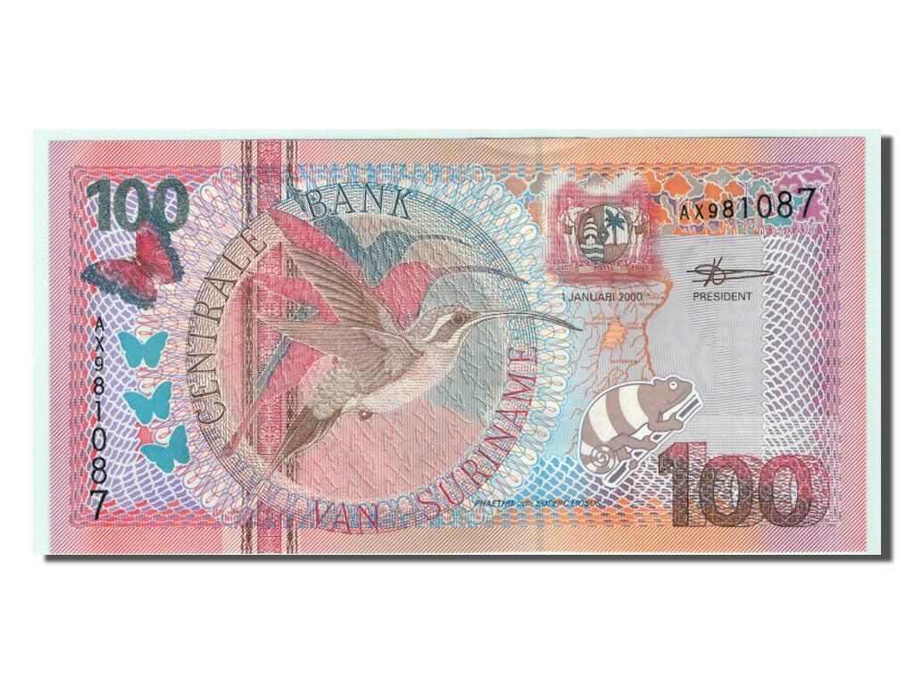 Surinam, 100 Gulden, 2000, UNC(64), AX