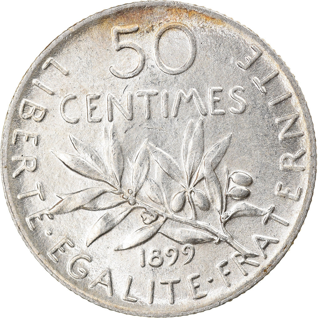 Monnaie, France, Semeuse, 50 Centimes, 1899, Paris, SUP, Argent, Gadoury:420