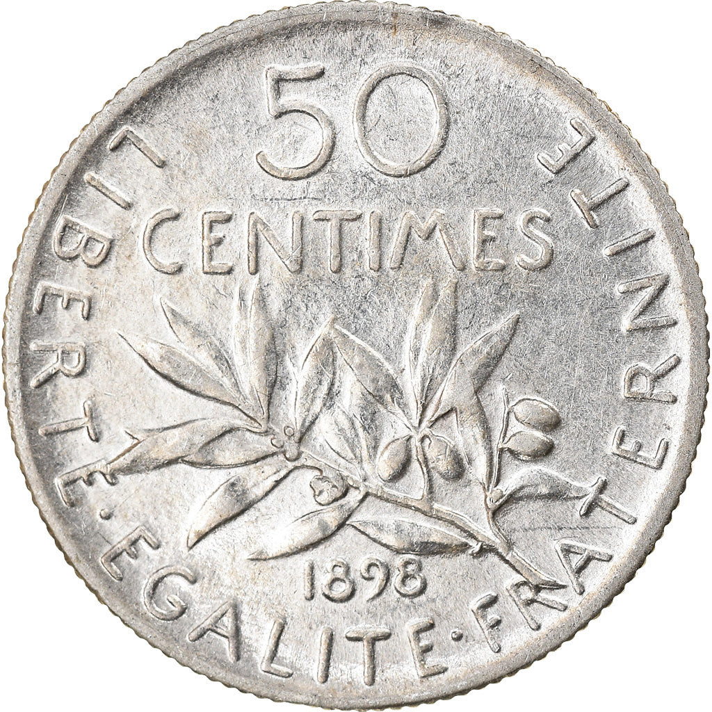 Coin, France, Semeuse, 50 Centimes, 1898, Paris, EF(40-45), Silver, KM:854