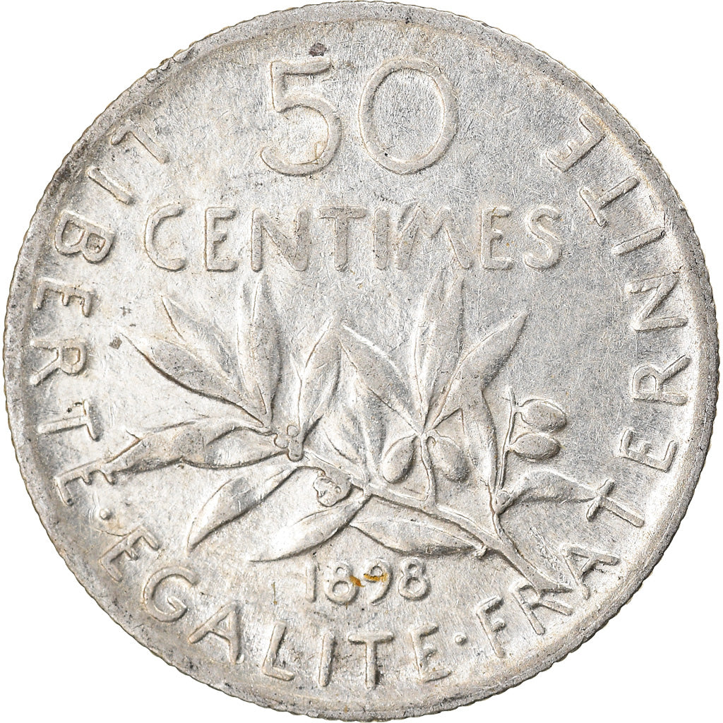 Coin, France, Semeuse, 50 Centimes, 1898, Paris, EF(40-45), Silver, KM:854