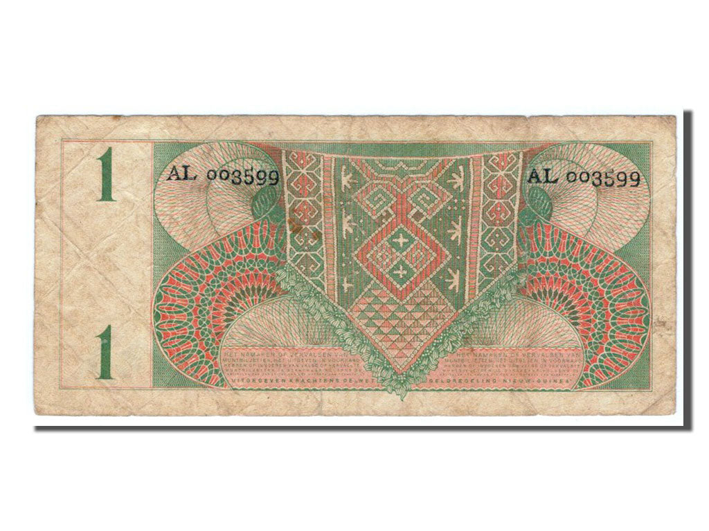 Netherlands New Guinea, 1 Gulden, 1954, KM #11a, VF(30-35), AL
