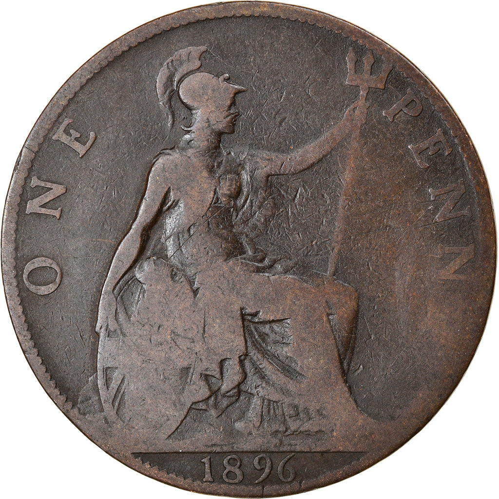 Coin, Great Britain, Victoria, Penny, 1896, VF(20-25), Bronze, KM:790