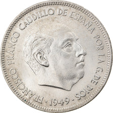 Monnaie, Espagne, Caudillo and regent, 5 Pesetas, 1950, SUP, Nickel, KM:778