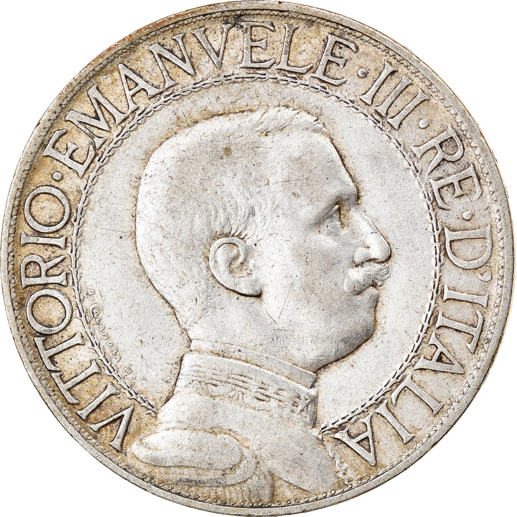 Coin, Italy, Vittorio Emanuele III, Lira, 1913, Rome, VF(30-35), Silver, KM:45