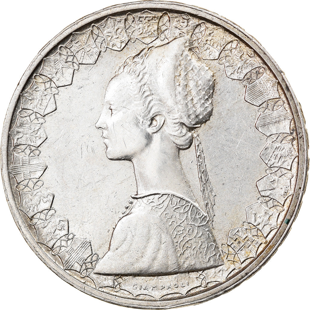 Coin, Italy, 500 Lire, 1961, Rome, EF(40-45), Silver, KM:98