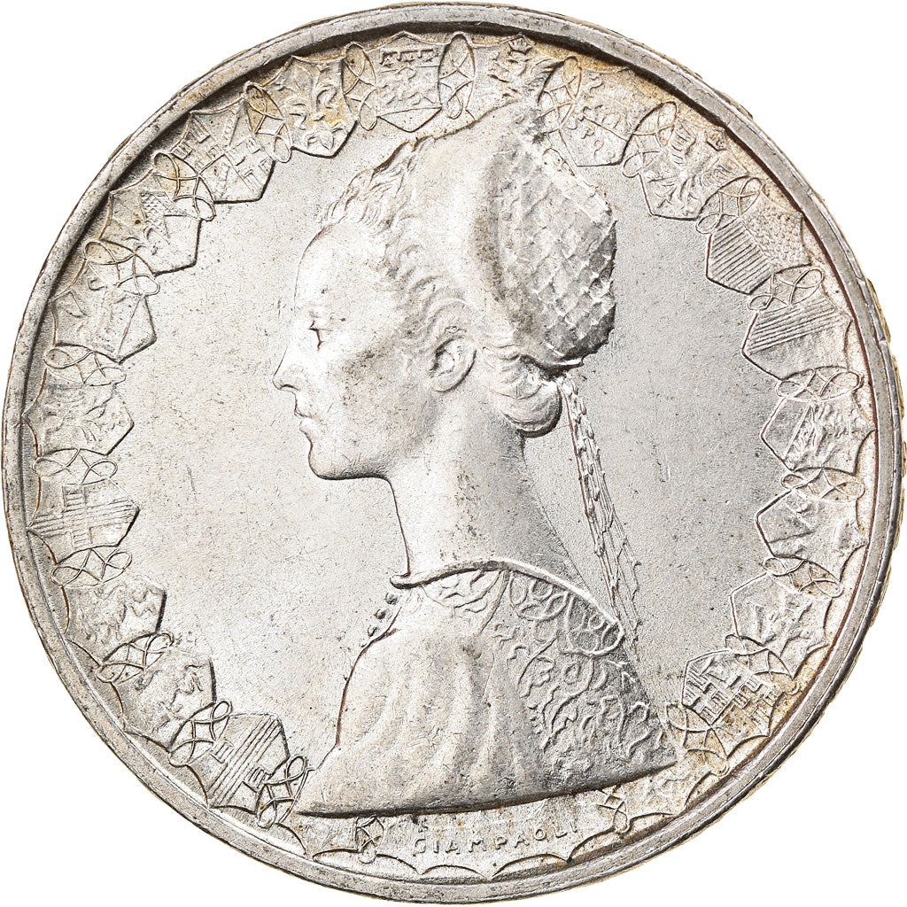 Coin, Italy, 500 Lire, 1959, Rome, EF(40-45), Silver, KM:98
