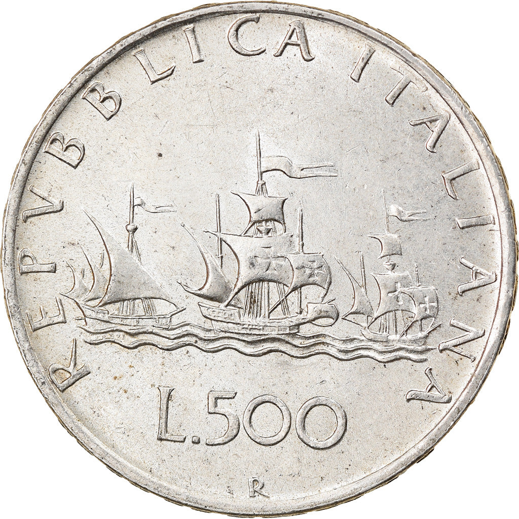 Coin, Italy, 500 Lire, 1959, Rome, EF(40-45), Silver, KM:98