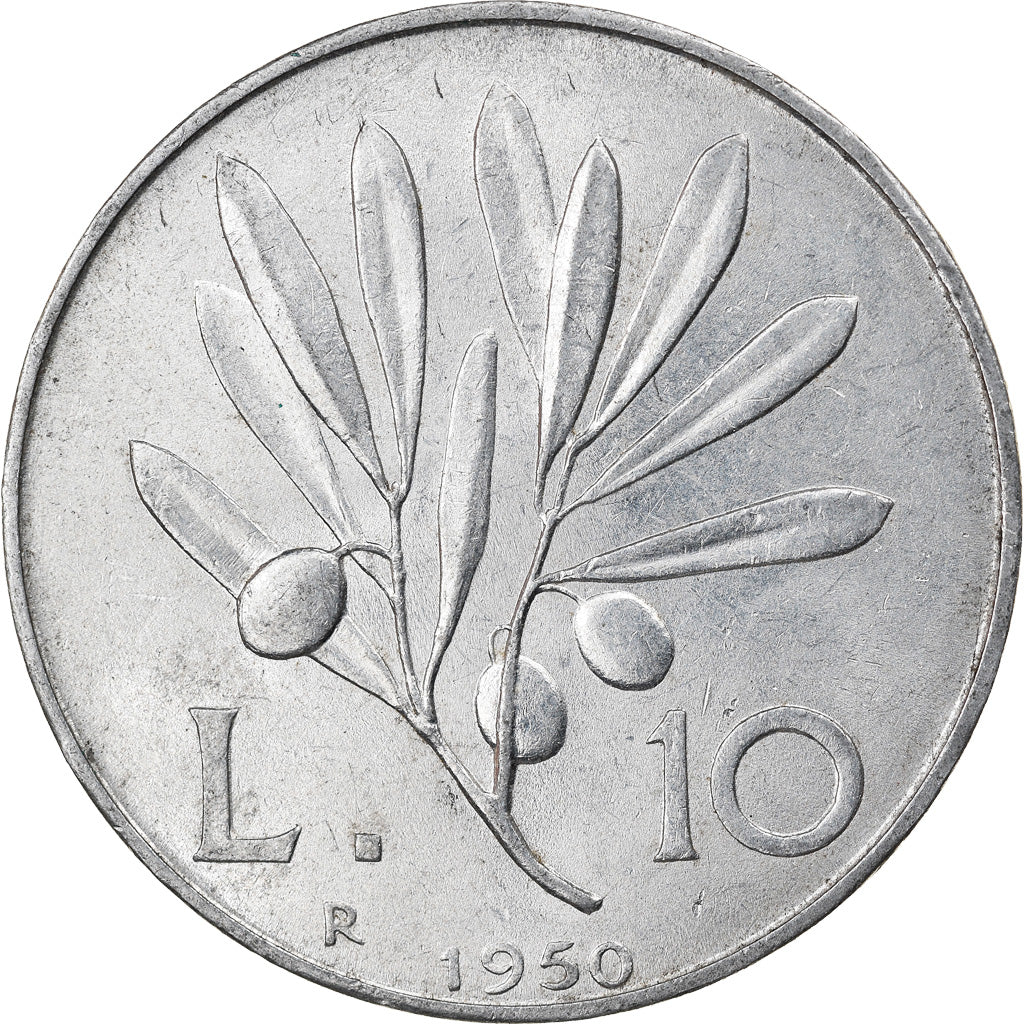 Moneta, Italia, 10 Lire, 1950, Rome, BB+, Alluminio, KM:90