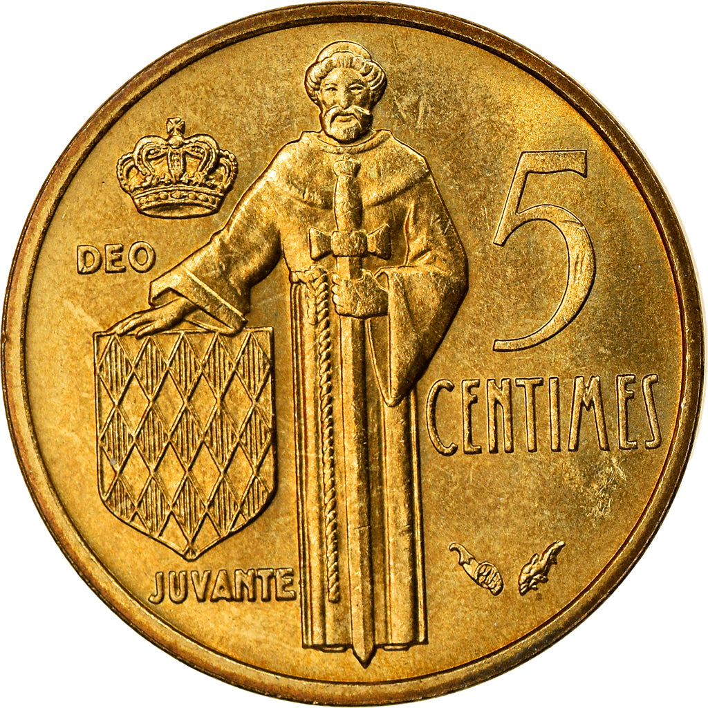 Coin, Monaco, Rainier III, 5 Centimes, 1978, MS(63), Aluminum-Bronze, KM:156
