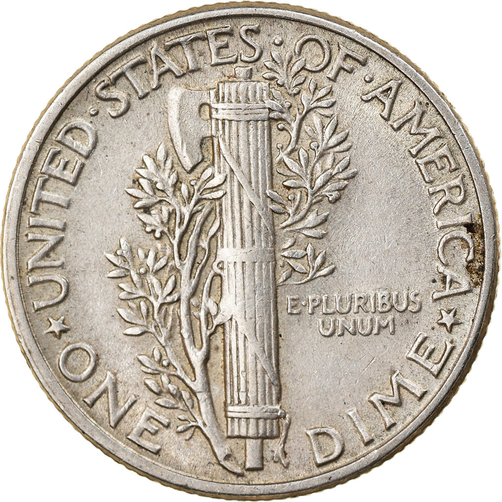 Coin, United States, Mercury Dime, Dime, 1945, U.S. Mint, Philadelphia