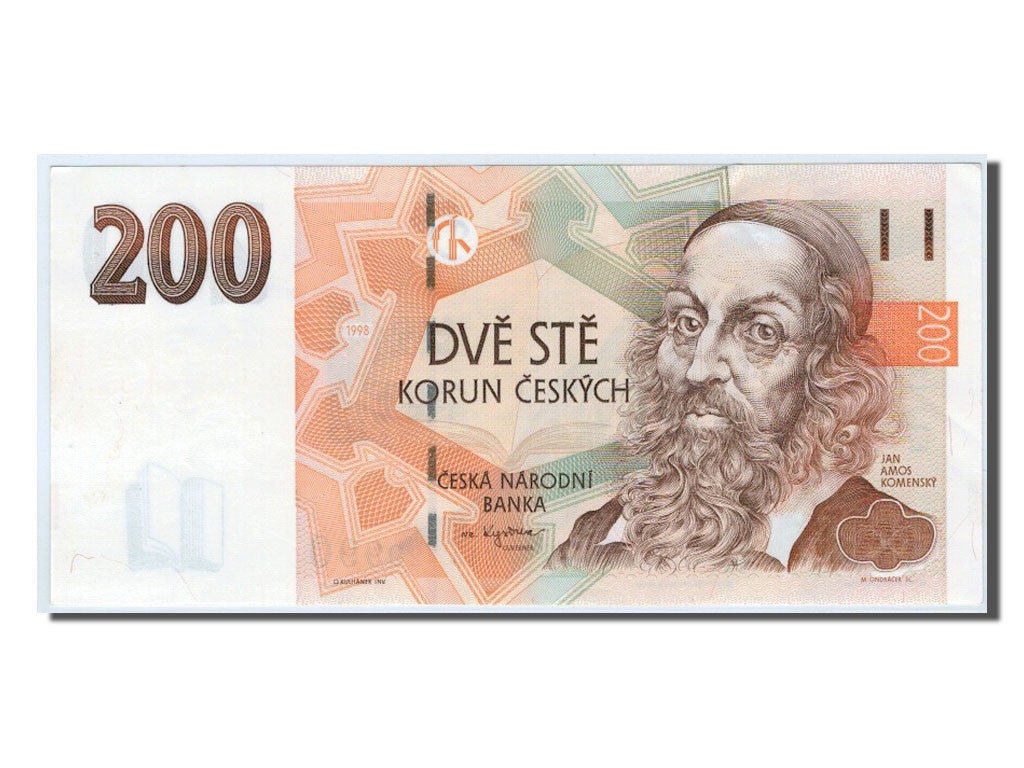 Geldschein, Tschechische Republik, 200 Korun, 1993, VZ
