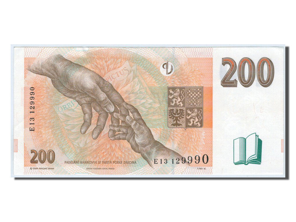 Geldschein, Tschechische Republik, 200 Korun, 1993, VZ