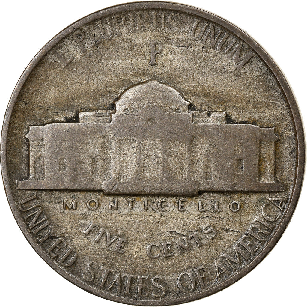 Münze, Vereinigte Staaten, Jefferson Nickel, 5 Cents, 1945, U.S. Mint