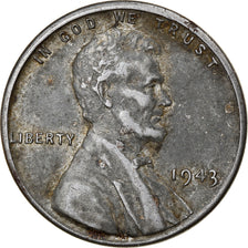 Coin, United States, Lincoln Cent, Cent, 1943, U.S. Mint, Philadelphia