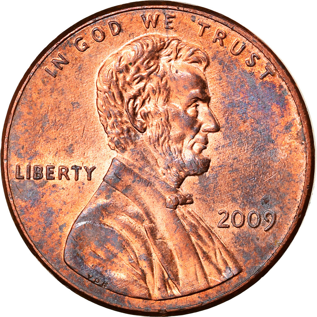 Monnaie, États-Unis, Cent, 2009, Philadelphie, TTB, Copper Plated Zinc, KM:442