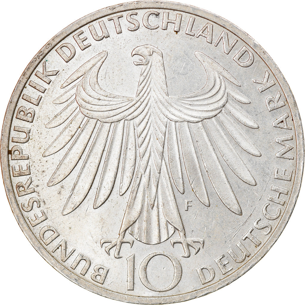 Munten, Federale Duitse Republiek, 10 Mark, 1972, Stuttgart, ZF, Zilver, KM:132