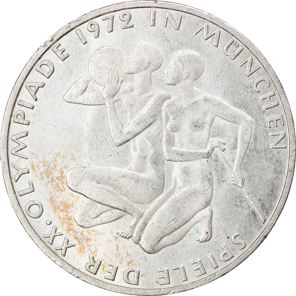 Moeda, ALEMANHA - REPÚBLICA FEDERAL, 10 Mark, 1972, Hamburg, EF(40-45), Prata