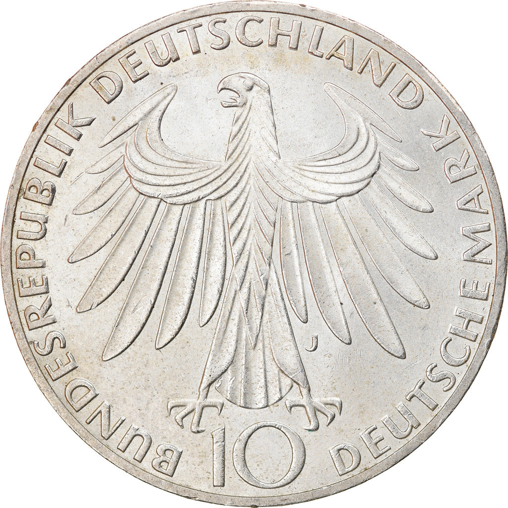 Moeda, ALEMANHA - REPÚBLICA FEDERAL, 10 Mark, 1972, Hamburg, EF(40-45), Prata