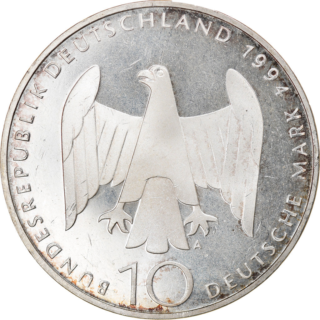 Münze, Bundesrepublik Deutschland, 10 Mark, 1994, Berlin, Germany, SS+, Silber