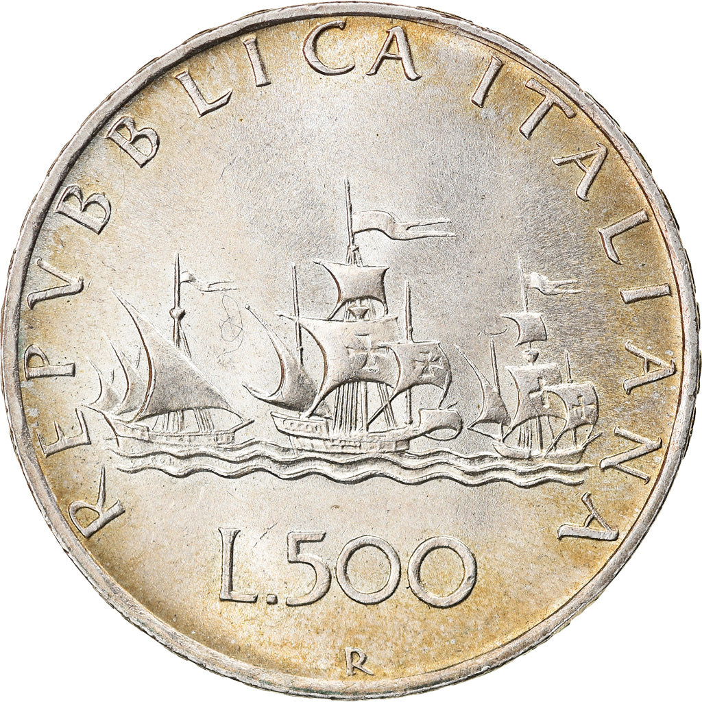 Coin, Italy, 500 Lire, 1960, Rome, AU(55-58), Silver, KM:98