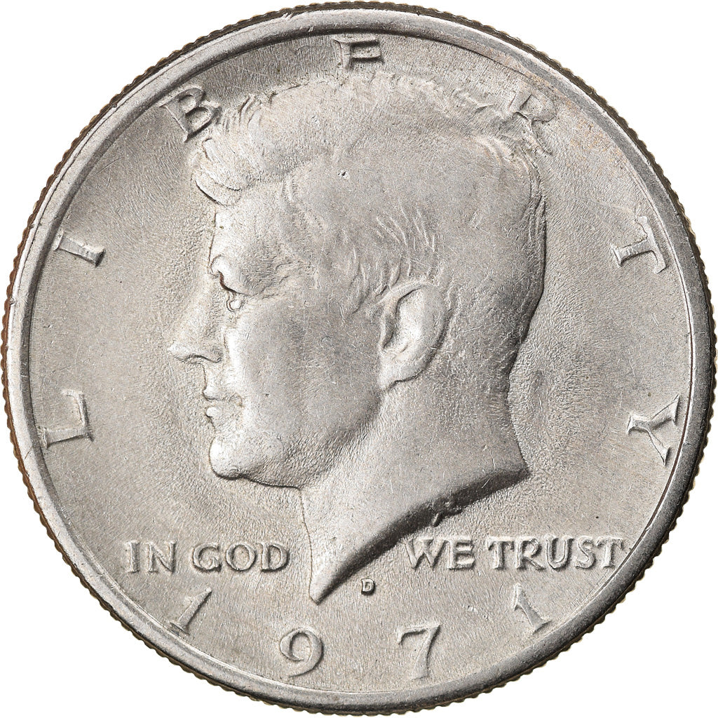 Coin, United States, Kennedy Half Dollar, Half Dollar, 1971, U.S. Mint, Denver