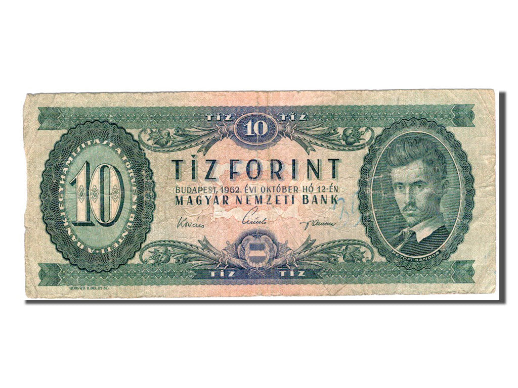 Banknote, Hungary, 10 Forint, 1962, VF(20-25)