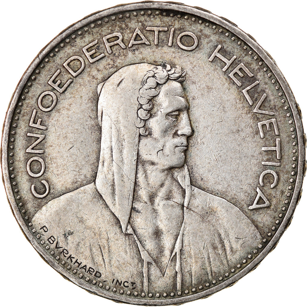 Coin, Switzerland, 5 Francs, 1932, Bern, VF(30-35), Silver, KM:40