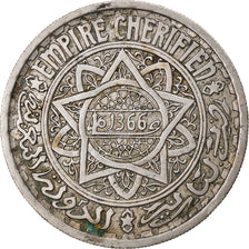 Coin, Morocco, Mohammed V, 20 Francs, 1366, Paris, EF(40-45), Copper-nickel