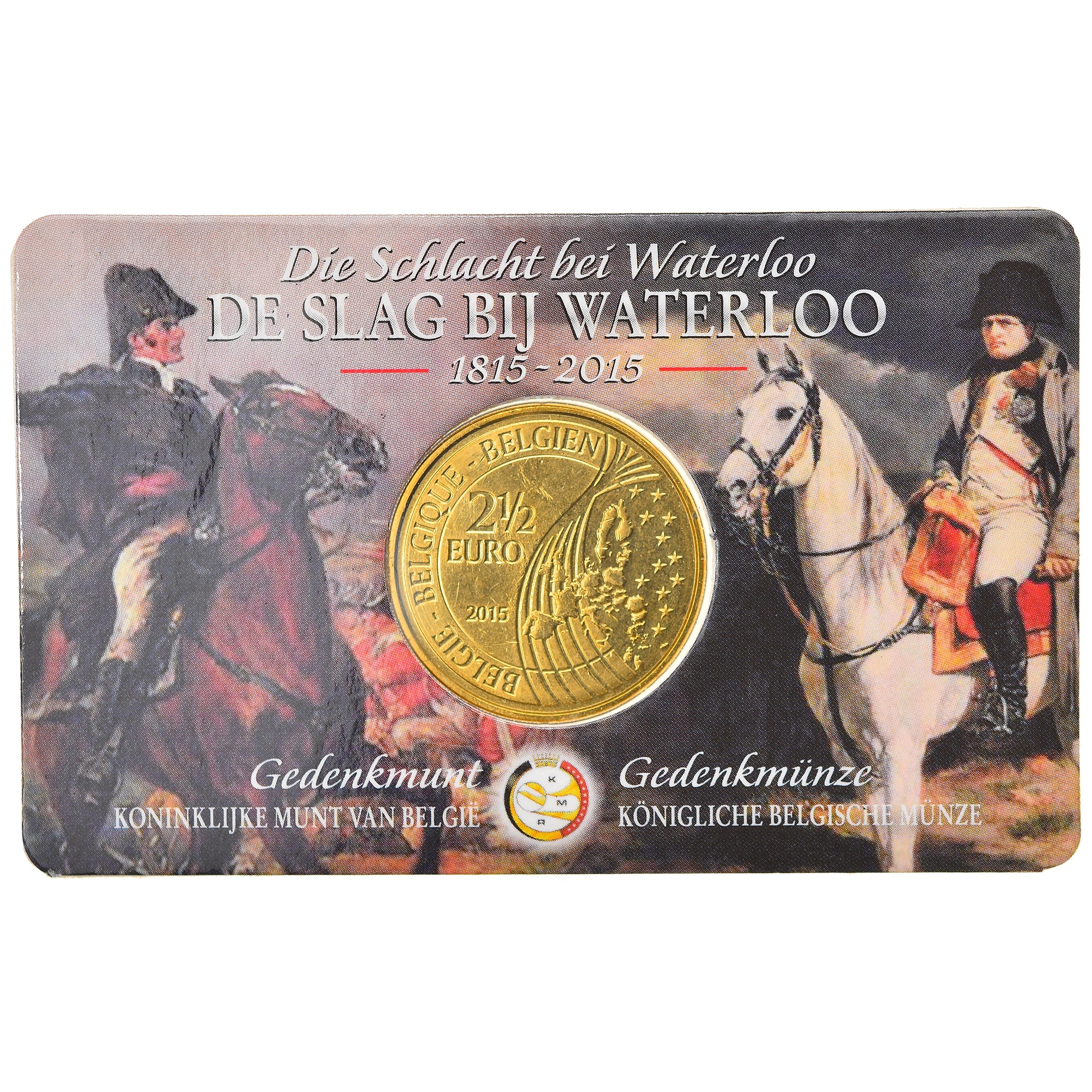 Belgium, 2-1/2 Euro, Bicentenary Battle of Waterloo, 2015, MS(65-70), Brass