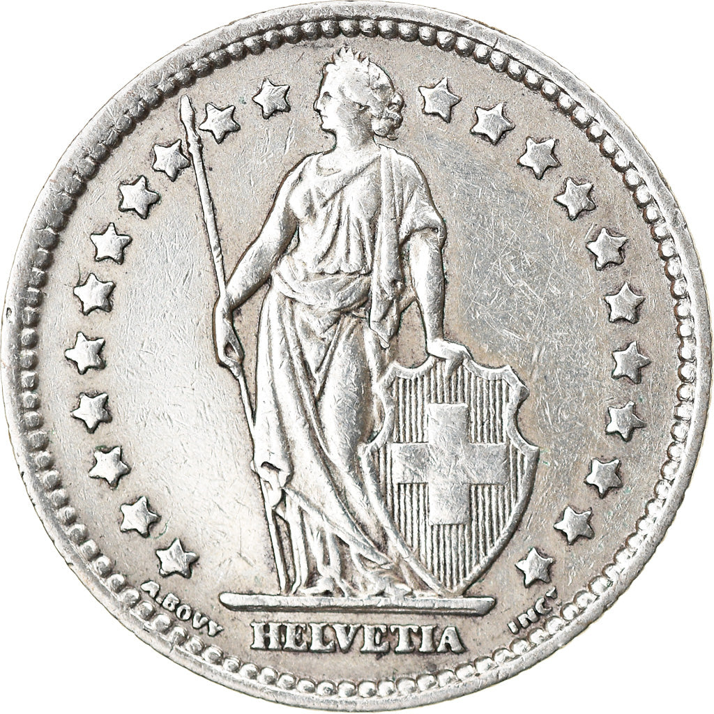 Coin, Switzerland, Franc, 1944, Bern, AU(50-53), Silver, KM:24